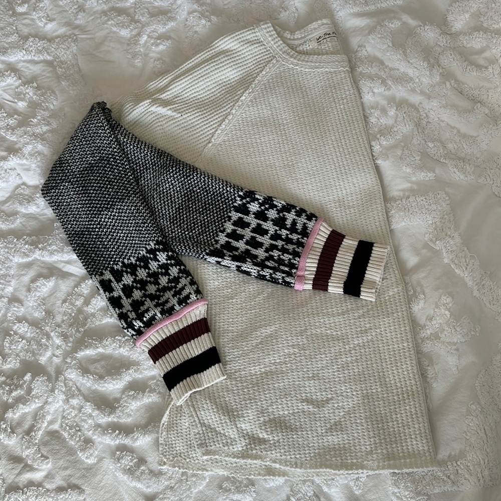 We the Free Sweater Jumper Knit Waffle Extra Large